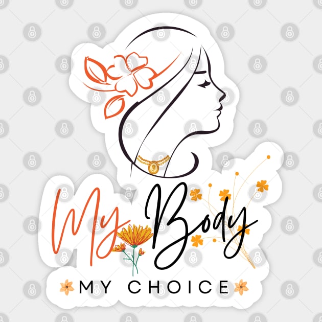 My Body My Choice Sticker by Little Blue Skies